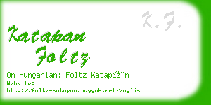 katapan foltz business card